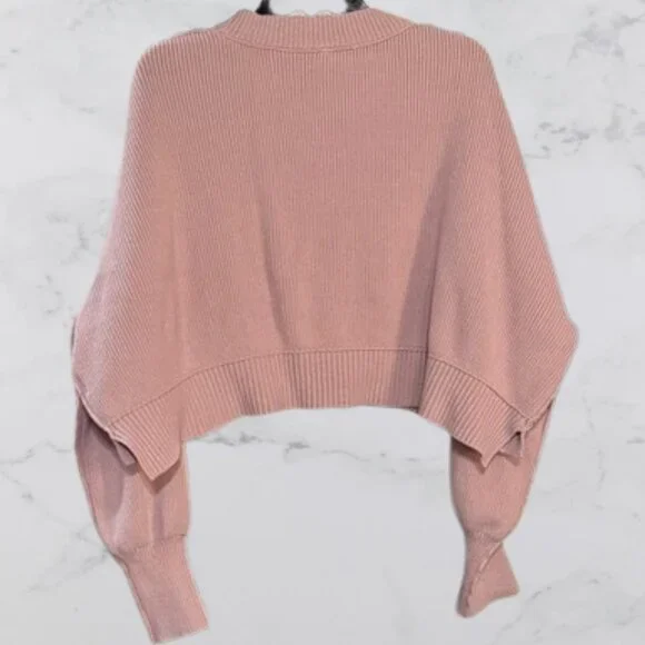 Free People Women's Pink Sweater Size XL - Picture 3 of 3